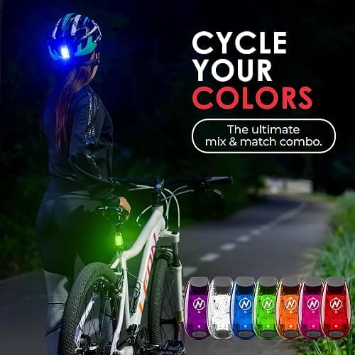 LEO: LED Safety Light (2 Pack) - Clip On Strobe/Running Lights for Runners, Dog, Bike, Walking, Boat, Kayak, Stroller and More - High Visibility Accessories for Your Reflective Gear, Bicycle thumbnail 7