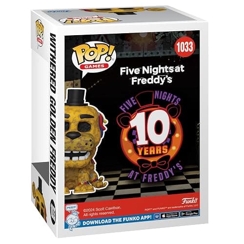 Funko POP! Games: Five Nights at Freddy's (FNAF) - Withered Freddy | Official Video Games Merch - Collectable Vinyl Figurine for Shelf Display - Birthday Gift Idea for Fans and Collectors thumbnail 3