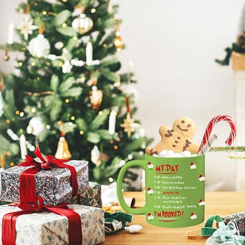 Arsemica Funny Christmas Coffee Mug, 11oz Holiday Drinking Cups, Christmas Movie Merch Gift, Xmas Party Cups for Hot Chocolate Cocoa Beverages, White Elephant Gifts for Women Men Coworkers thumbnail 5