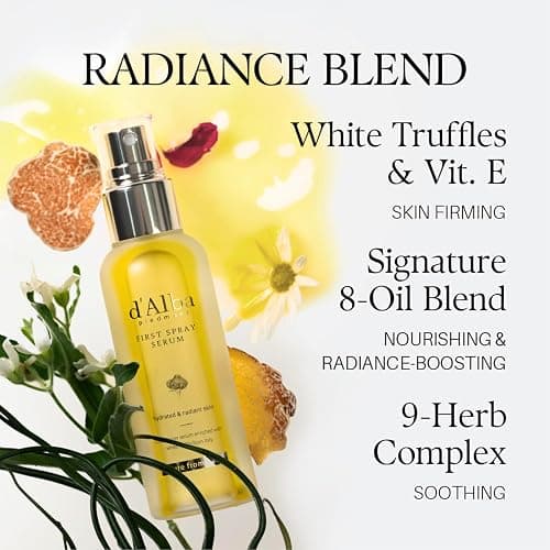 d'alba Piedmont Italian White Truffle First Spray Serum, Vegan Skin Care, Hydrating Face Moisturizer, Glow Serum for Radiant Skin, Non Comedogenic, All In One Mist, Korean skincare, 100ml thumbnail 7