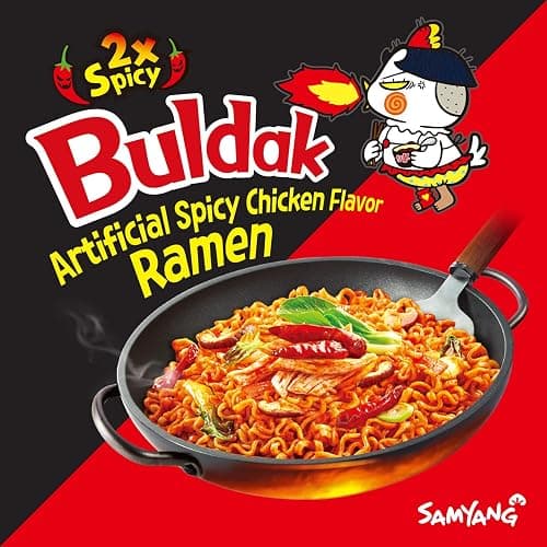 Samyang Buldak ramen de nouilles frites au poulet double épicé coréen chaud, (5x 140g) thumbnail 4