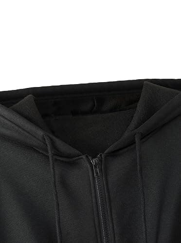 Remidoo Women's Zip Up Cropped Hoodie Crop Top Sweatshirt Drawstring Long Sleeve Jacket thumbnail 4