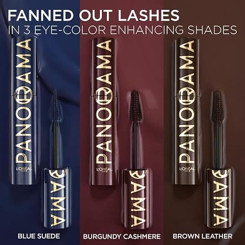 L'Oreal Paris Voluminous Panorama Chromatic Mascara, Volumizing and Lengthening Brown Mascara, Longwear, Smudge-Resistant and Washable, 705 Brown Leather thumbnail 6