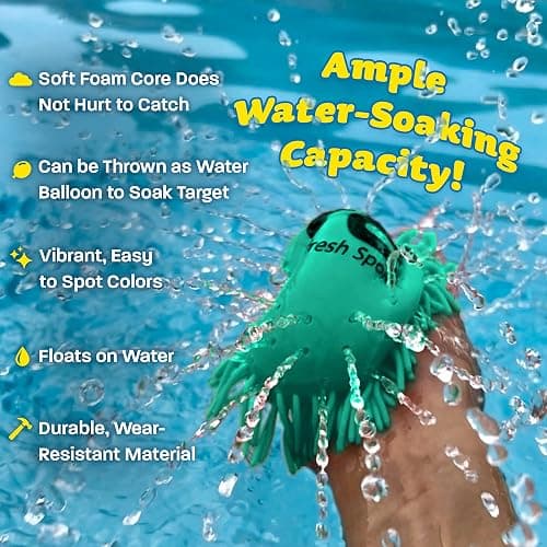Water Flying Discs for Kids: Soft Sports Disc 2 Pack - Soaks The Target On Impact - Best Swimming Pool Toys & Beach Water Toys - Fun Toy Outdoor Games - Birthday Gifts for Boys & Girls All Ages thumbnail 4