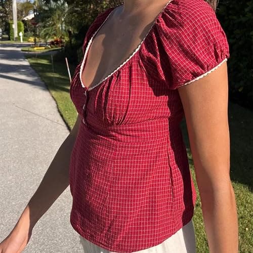 Short Sleeve Shirts Lace Patchwork Tee Tops thumbnail 3