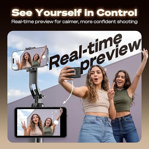 SYNCO XView Vlog Selfie Monitor Schermo 4K per iPhone e Android, Wireless Magnetico Telecamera Posteriore Phone Monitor con Gamma 164FT, Batteria 3H, Altoparlante Integrato per Youtube TikTok Live thumbnail 3