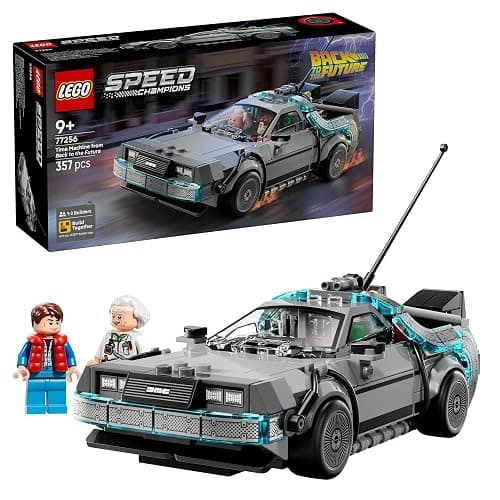 LEGO Speed Champions Time Machine from Back to The Future Building Toy for Kids - Pretend Play & Display Car Toy W/2 Build Modes for Boys & Girls, Ages 9+ - Gift Ideas for Birthdays & Fans - 77256 - Image 1