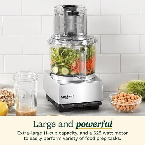 Cuisinart Food Processor, Dishwasher Safe 11-Cup Food Processor with Slicing & Shredding Discs, Cuisinart Pro Custom 11 Stainless Steel Electric Chopper & Kitchen Food Processor, Chrome, DLC-8SBCYP1 thumbnail 5