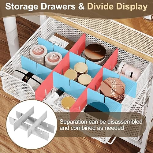 Hongtamoya Makeup Cart Organizer with 4 Drawers, Large Floor Skincare Organizers, Vanity Storage Organizer Cosmetics Display Cases for Skin Care Perfume Nail Polish, White (Patent Pending) thumbnail 3