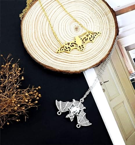 JIALEEY 33PCS Bat Charms Mixed Halloween Spooky Flittermouse Flying Vampire Bat Connector Charms Pendants DIY for Jewelry Making Crafting thumbnail 6