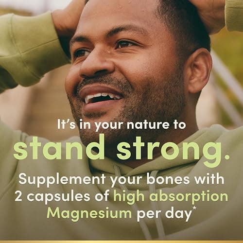 Nature’s Bounty High Absorption Magnesium Glycinate 240 mg for Supporting Muscle Relaxation and Bone, Heart & Nerve Health – Non-GMO, Gluten-Free, Vegetarian, 120 Count/60 Servings thumbnail 4