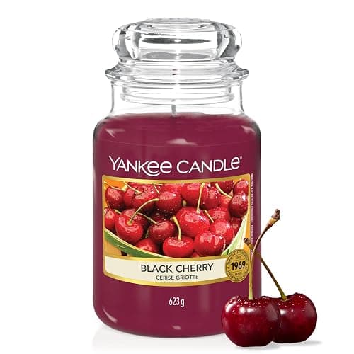 Yankee Candle Scented Candle | Black Cherry Large Jar | Long Burning Candles: up to 150 Hours | Perfect Gifts for Women - Image 1