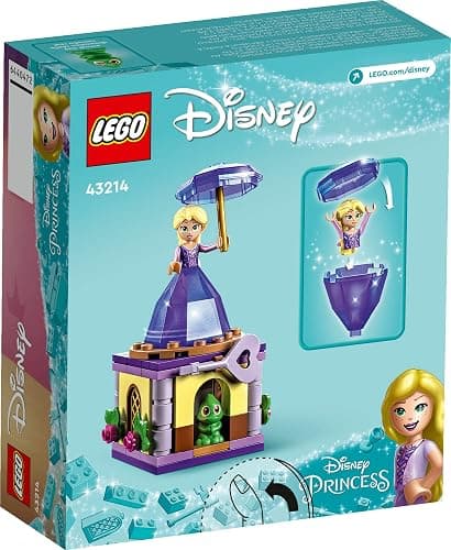 LEGO Disney Princess Twirling Rapunzel 43214 Building Toy with Diamond Dress Mini-Doll and Pascal The Chameleon Figure, Wind Up Toy Rapunzel, Disney Collectible Toy for Girls & Boys Age 5+ Years Old thumbnail 6