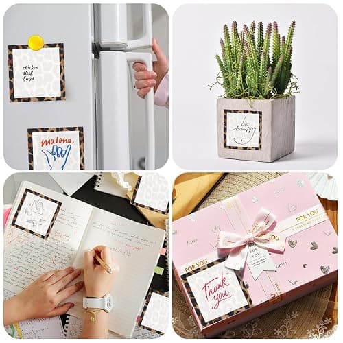 AOPEFNX Sticky Notes, 2 Pads, 3x3 inches, Cute Colorful Fun Self-Stick Note Pads, Easy Post, Strong Adhesive Notepad Cute Black Leopard thumbnail 5