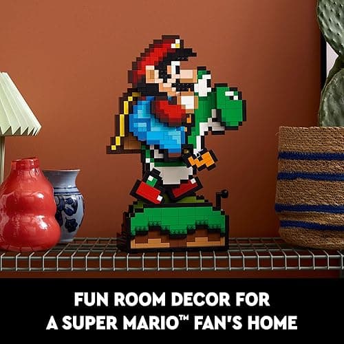 LEGO Super Mario World: Mario & Yoshi Nintendo Gift for Adult Fans, Mario Collectible Playset, Pixelated Nintendo Figures, Playful Display Model, Fun Room Décor, 71438 thumbnail 6