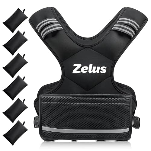 ZELUS Weighted Vest for Men and Women | 4-10lb/11-20lb/20-32lb Vest with 6 Ironsand Weights for Home Workouts | Adjustable Body Weight Vest Exercise Set for Cardio and Strength Training - Image 1