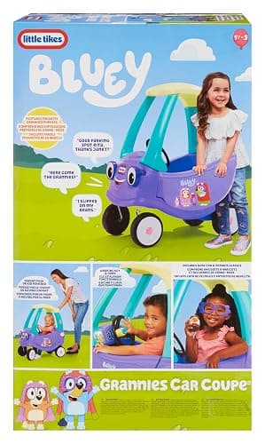 Little Tikes Bluey Grannies Car Coupe with 2 Accessories, Bluey Foot-to-Floor Ride-On, for Boys and Girls Ages 1.5-5 Years thumbnail 8