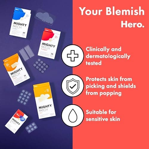 Mighty Patch Original Spot Patches by Hero Cosmetics, Day & Night Time Acne Treatment, Clear Spot Remover Hydrocolloid Patches, Anti Acne Dots, Spot Treatment Pimple Stickers - 72 Pimple Patches thumbnail 8