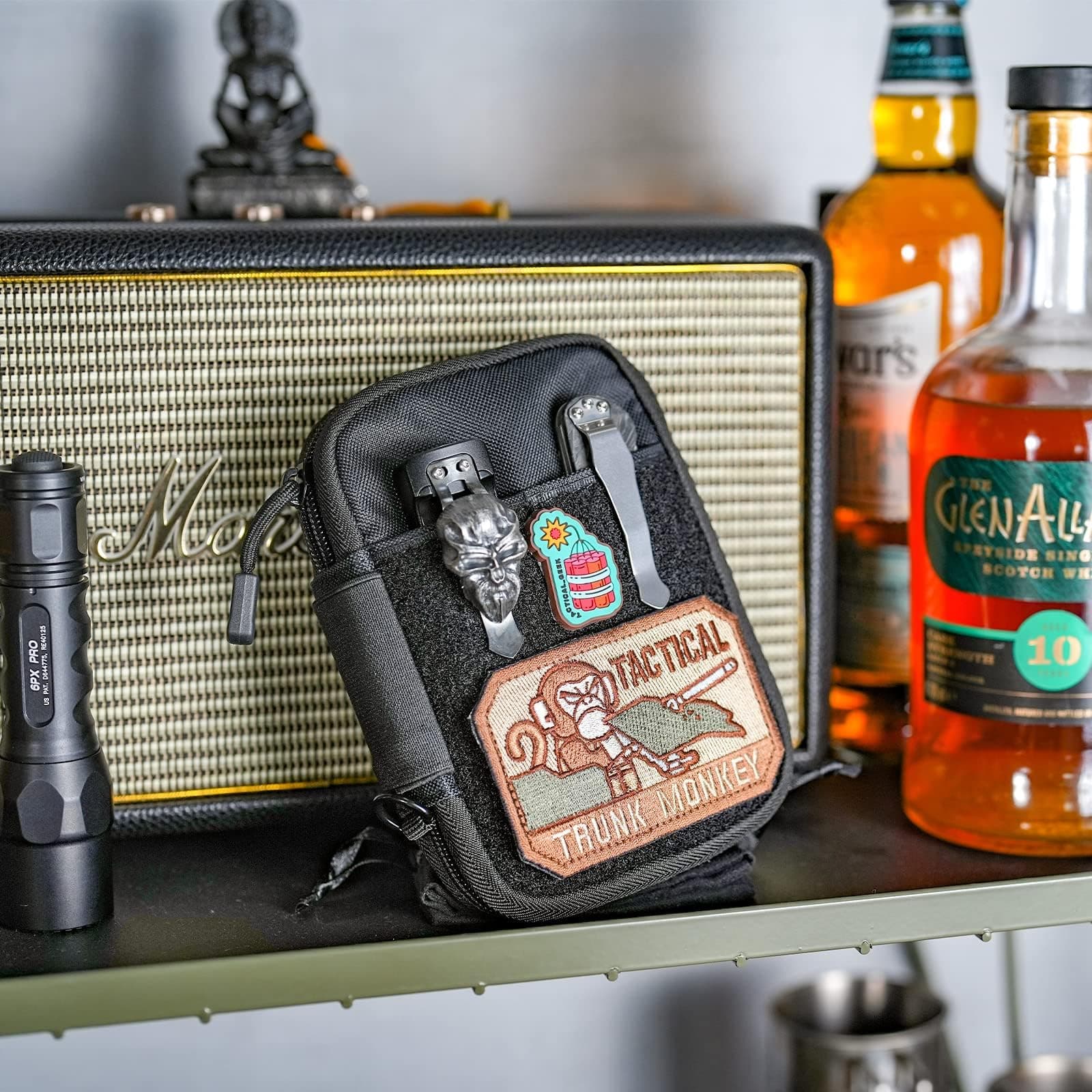 EDC Pocket Organizer Pouch - Nylon Utility Tool Pouch With D-Ring for Gears and Multitools thumbnail 4