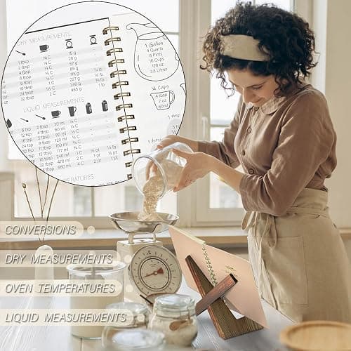 Perfect Blank Recipe Book-Recipe Book to Write in Your Own Recipes,Hardcover Personal Blank Recipe Book, Recipe Notebook Hold 144 Exclusive Formula Recipes (Oat) thumbnail 6