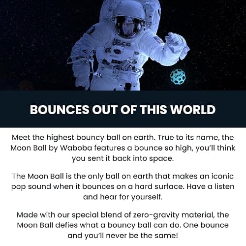 Waboba Gradient Moon Ball 2 Pack - Super Bouncy Wall Balls for Kids and Teens - Outdoor Sports Toy Gift - Rainbow & Undersea thumbnail 3