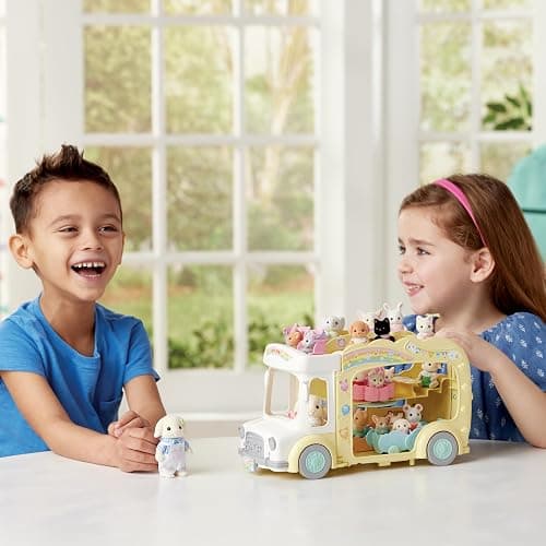 Calico Critters Rainbow Fun Nursery Bus thumbnail 2