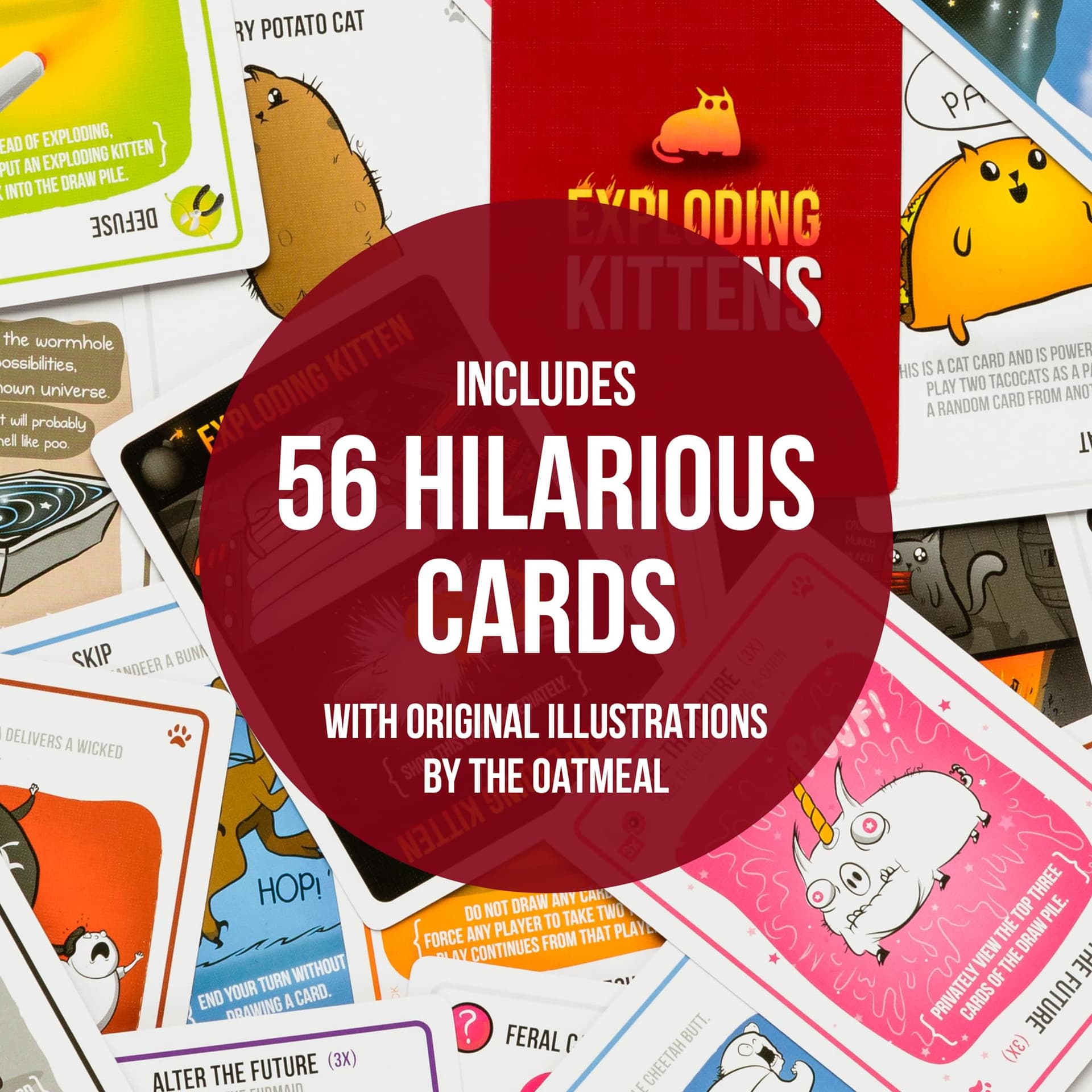 Exploding Kittens LLC - A Russian Roulette Card Game, Easy Family-Friendly Party Games - Card Games for Adults, Teens & Kids - 2-5 Players thumbnail 2