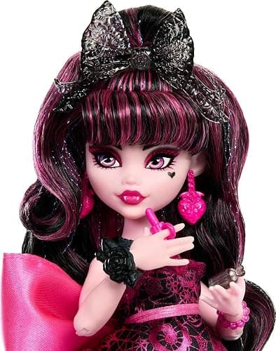 Monster High Monster Ball Doll, Draculaura in Party Dress with Themed Accessories Including Chocolate Fountain thumbnail 3