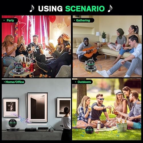 Upgraded Wireless Arc Star Floating Speaker, Magnetic Levitating Bluetooth Speaker with 8W Loud 360 Stereo Sound, Cool Tech Gadgets, Creative Gifts for Home Office Decoration thumbnail 5