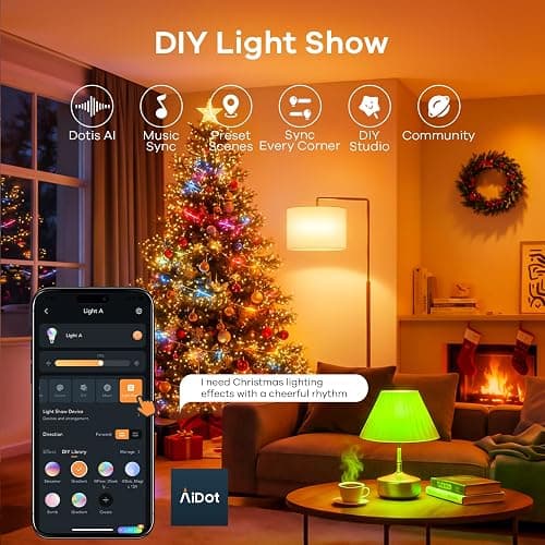 Linkind Smart Light Bulbs, Smart Bulb That Work with Alexa & Google Home, LED Light Bulbs Color Changing, 104 Preset Scene, Music Sync, A19 E26 2.4GHz RGBTW WiFi Bluetooth Light Bulb 60W, 800LM, 4Pack thumbnail 6