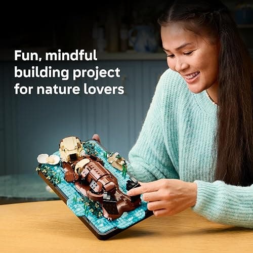 LEGO Ideas Floating Sea Otters Building Sets for Adults - Room or Office Decor for Women & Men, Ages 18+ - Gift Ideas for Birthday - 21366 thumbnail 3