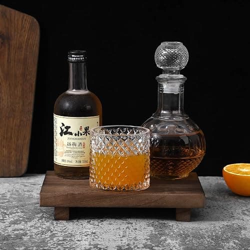 zoocatia Small Wood Tray Pedestal Stand Farmhouse Bathroom Decor Decorative Wooden Riser Kitchen Soap Dish Holder for Vanity, Counter, Sink, 9" x 5.9" - Walnut thumbnail 5