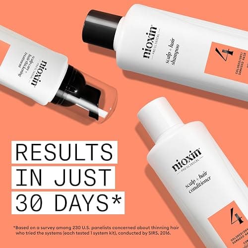 Nioxin Scalp + Hair Thickening System Kits | For Natural, Colored, & Damaged Hair with Light to Progressed Thinning | Strengthen & Boost Hair Density with Niacinamide & Biotin | 3 Month Supply thumbnail 4