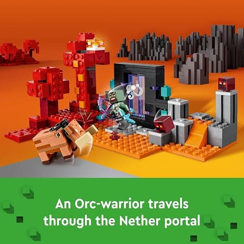 LEGO Minecraft The Nether Portal Ambush Adventure Set, Building Toy for Kids with Minecraft Action Figures and Battle Scenes, Minecraft Toy for Boys, Girls and Gamers Ages 8 and Up, 21255 thumbnail 3