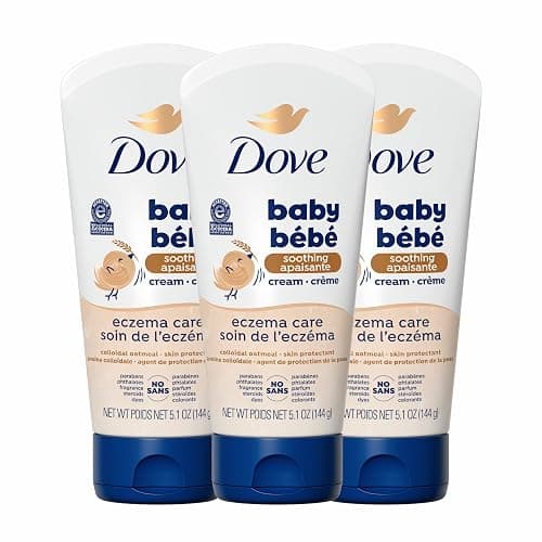 Baby Dove Soothing Cream Baby Lotion 3 Count Eczema Care For Delicate Baby Skin No Artificial Perfume or Color, Paraben Free 5.1 oz - Image 1