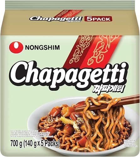 Nong Shim Instantnudeln Chapaghetti – Traditionelles koreanisches Nudelgericht - schnelle Zubereitung – 1er Multipack - 5 x 140g - 1er Multipack - 5 x 140g - Image 1