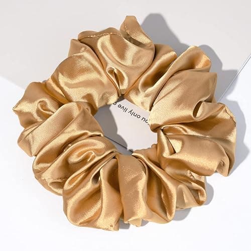XL Big Silk Scrunchies for Women CEELGON Extra Large Scrunchie Satin Oversized Silk Thick Elastic Fluffy Hair Ties Jumbo Gigantic Soft Chiffon Cute Scrunchy Hair Scrunchies 6 Pack thumbnail 7