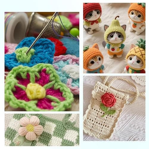 iEGrow Handstrickgarn 250 g, Häkelgarn, Acrylgarn zum Stricken, Häkelgarn für Anfänger, Geeignet für Stricken, Häkeln und Handarbeiten, Weich und bequem (5 x 50 g) Reines Weiß thumbnail 5