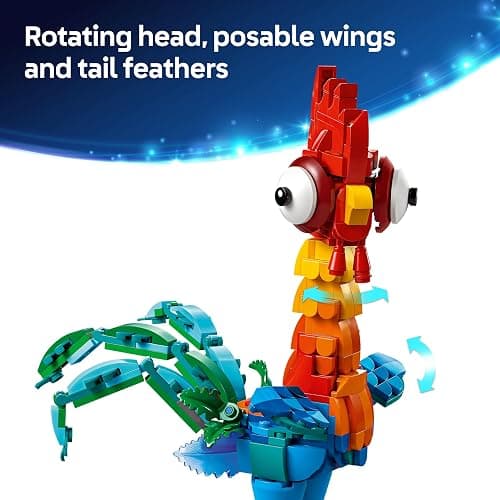LEGO | Disney Moana 2 Heihei Building Toy - Play and Display Animal Figure with a Rotating Head, Posable Wings & Tail Feathers plus a Stand - Birthday Gift for 9+ Year Old Girls - 43272 thumbnail 7