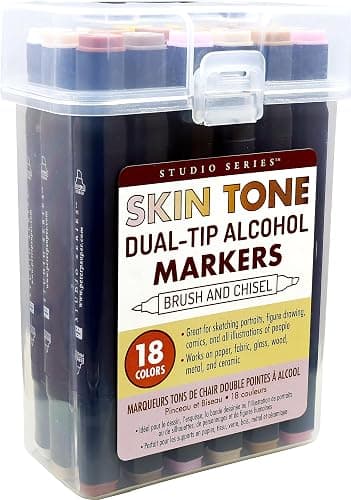 Studio Series Dual-Tip Skin Tone Alcohol Markers (Set of 18 colors) thumbnail 2