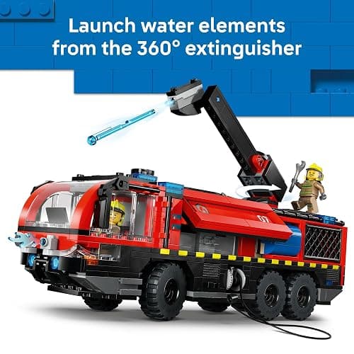 LEGO City Airport Fire Truck Kids Building Toy - Pretend Play Emergency Vehicle for Boys & Girls, Ages 7+ - Fire Engine Toy W/ 4 Firefighter Minifigures - Gift Idea for Birthdays - 60499 thumbnail 5