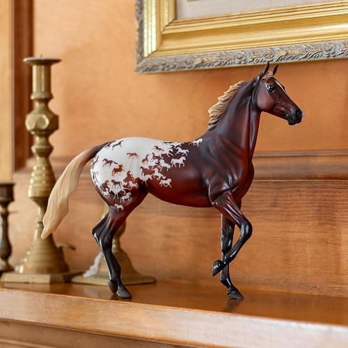 Breyer Horses Traditional Series – 75th Anniversary Sport Horse “Lonesome Glory” | Hand-Painted Thoroughbred Model with Flaxen Red Chestnut Blanket Appaloosa Coat | 1:9 Scale Collector Figurine thumbnail 3