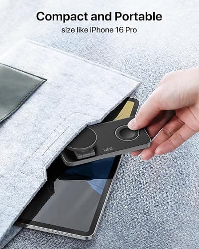 UEQ Foldable 3 in 1 Wireless Charging Station for Apple Magsafe Charger Stand,Fast Magnetic Wireless Charger Station for iPhone 17 Air 16 15 14 13 12 Series,Airpods Pro,Apple Watch Ultra (Pure Black) thumbnail 9