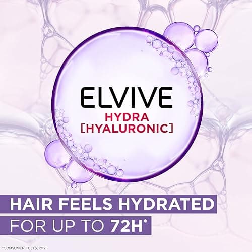 L'Oreal Paris Elvive Hydra Hyaluronic Shampoo, Conditioner and Serum Set with Hyaluronic Acid, Hair Care Treatment with Anti Frizz Spray for Dry Hair, Shampoo 500ml, Conditioner 400ml, Serum 150ml thumbnail 5