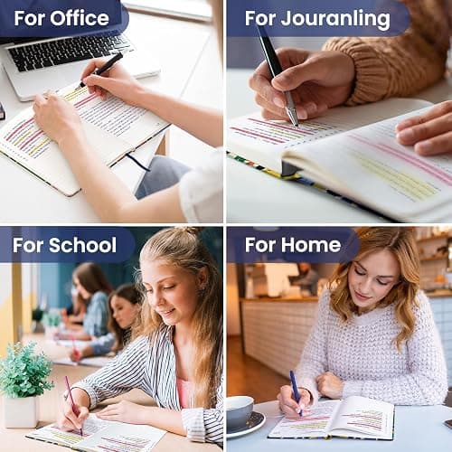 Taja Pretty Lined Journal for Women, Aesthetic Cute Hardcover Leather Journal for Writing, A5 College Ruled Notebook for Work & Note Taking, Perfect for Office School Home, 160 Pages, Stamp thumbnail 4