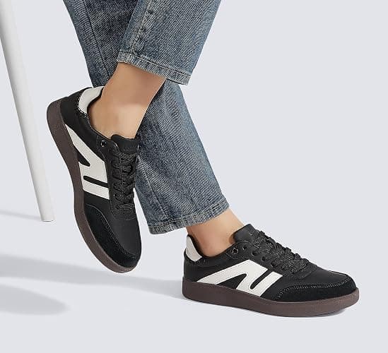 LUCKY STEP Women Classic Retro Gum Sole Fashion Sneakers Casual Tennis Skate Shoe Genuine Leather Walking Footwear Anti Slip Trainers thumbnail 8