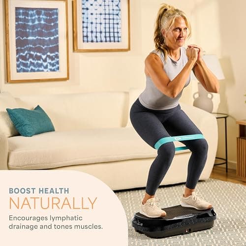 LifePro Waver Mini Vibration Plate Exercise Machine -Whole Body Vibrating Plate for Fitness -Vibration Plate Machine with Remote, 2 Loop & 4 Resistance Bands -Home & Travel Workout Equipment thumbnail 2