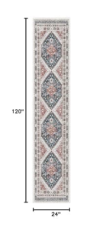 Madane Runner Rugs for Hallway 2x10 Long Washable Non-Slip Hallway Runner Rug Low-Pile Stair Kitchen Runner Throw Carpet for Entrance Living Dining Laundry Room (Navy Blue, 2 x 10) thumbnail 2