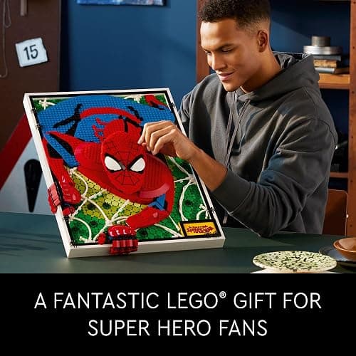 LEGO Art The Amazing Spider-Man 31209 Build & Display Home Decor Wall Art Kit, Nostalgic Super Hero Gift for Adults or Back to School Gift for Teen Spider-Man Fans thumbnail 6