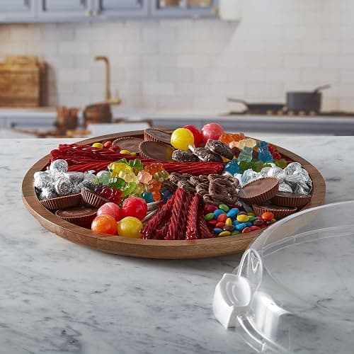 FARBERWARE Build-a-Board Cutting Board with Single Compartment and Clear Locking Lid for Charcuterie, Snacks, and More, Acacia thumbnail 2